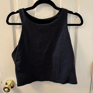 Black Lululemon Wonder Under Cropped Tank
